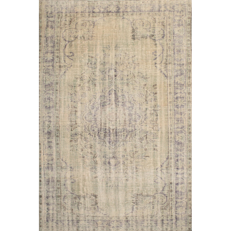 Tapis contemporain gris clair / brun, Rectangle 2 pi x 3 pi