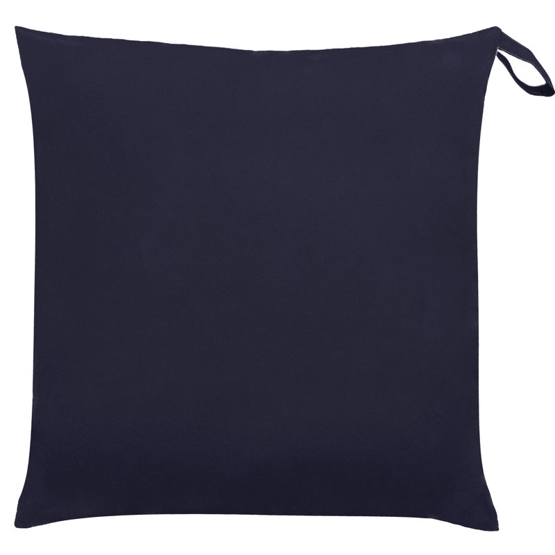 Indoor / Outdoor Square Throw Pillow Cover, Polyester, Navy