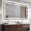 Miroir de salle de bain à DEL sans cadre 40 po x 30 po, miroir intelligent-1550910244
