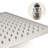 Brushed Nickel Ceiling Mount Shower Assembly . 10" Head & Handheld. Natural Rainfall Feeling. Self-Cleaning Nozzle. Bathroom . Brass Construction Mounted System Kit, Nickel. Simulation. For Bathroom.-127299551
