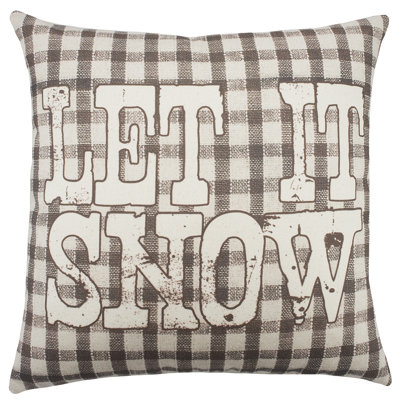 Let It Snow Plaid Throw Pillow
