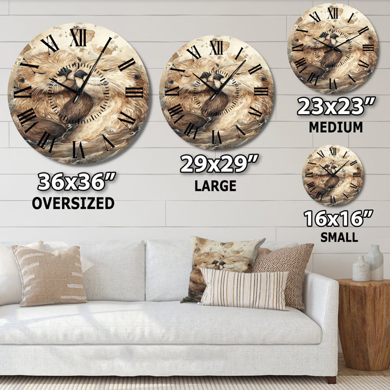 Horloge murale en métal, Grand