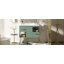 Ensemble de meuble-lavabo 36 po avec lavabo en résine, armoire de salle de bain simple autoportante moderne avec 2 tiroirs et 2 compartiments de rangement, meuble de rangement pour salle de bain, ensemble de meuble-lavabo avec cadre en bois massif