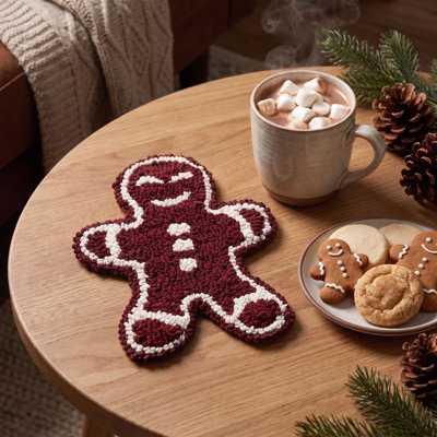 Artisan Cotton & Wool Gingerbread Pot Holder