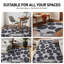 Tapis intérieur antidérapant lavable à la machine à motif floral anthracite-425988339-425988330