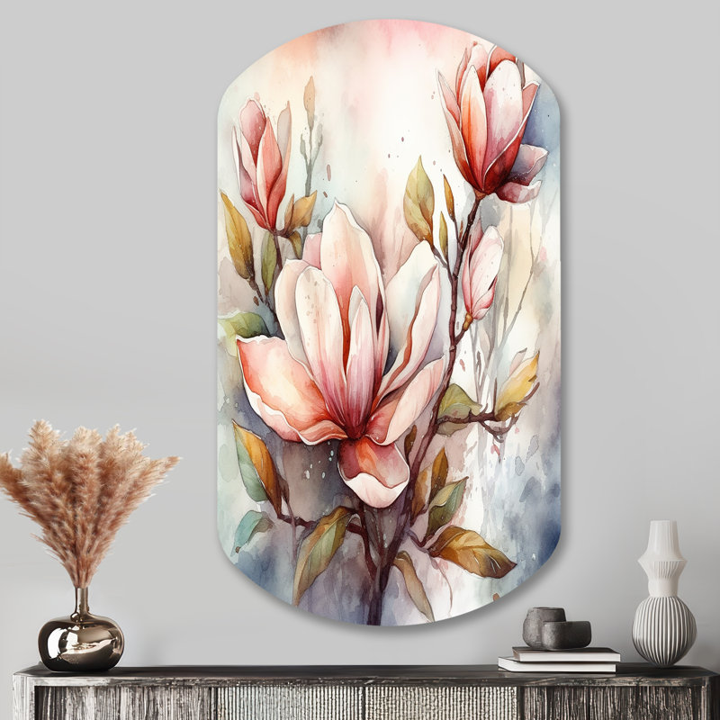 Décoration murale en métal Picou - Magnolias, H 43 po x l 23 po