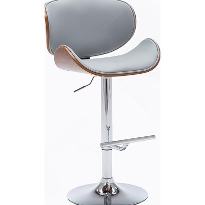 Tabouret de bar à hauteur réglable avec siège et dossier courbés Modern