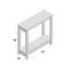 Console en bois massif 30 po Stellan