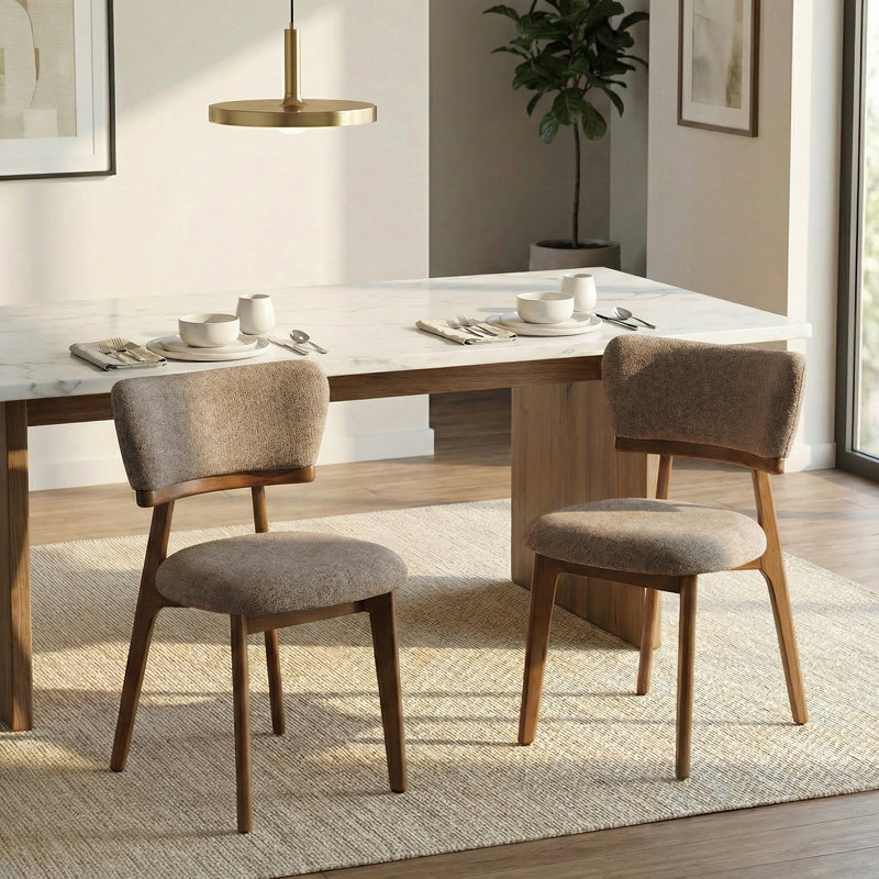 Table de salle à manger Industrial, Ensemble de trois pièces : table, deux chaises, Vert, Brun rustique