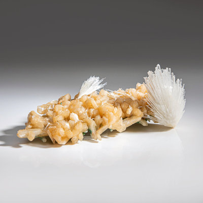 Scolecite on Stilbite from Nasik District, Maharashtra, India (164.4 Grams)