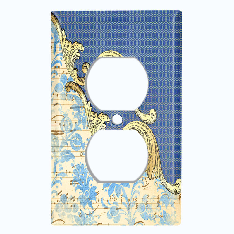 Patterned 1 - Gang Toggle Light Switch Standard Wall Plate