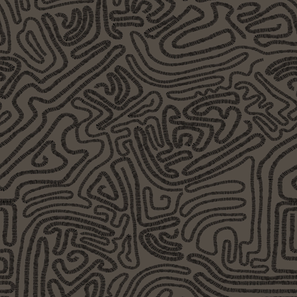 Sketch Peel and Stick Wallpaper, Black