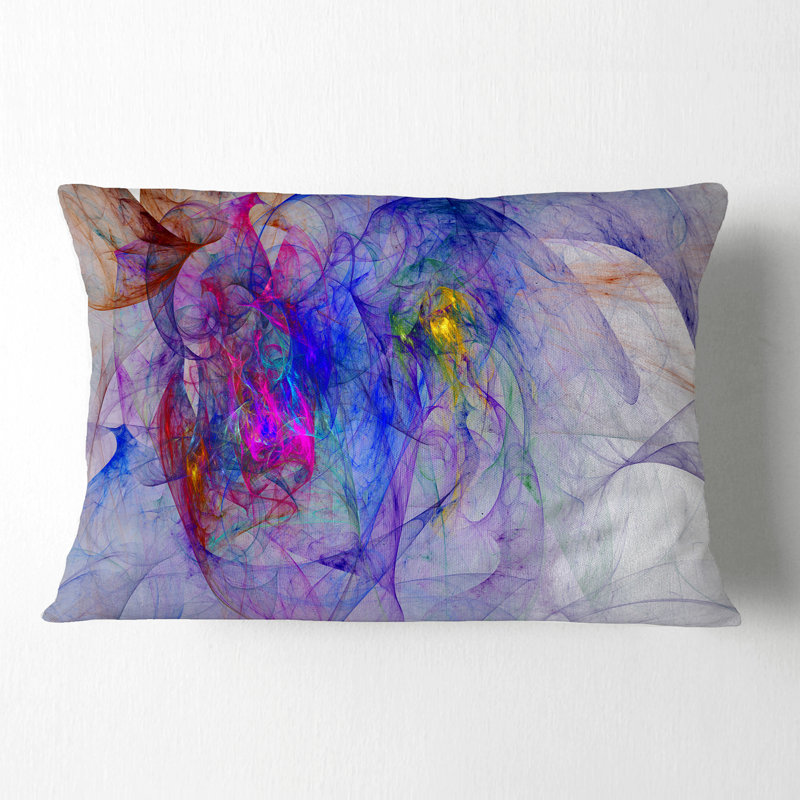 Coussin lombaire à texture abstraite mystique et psychédélique