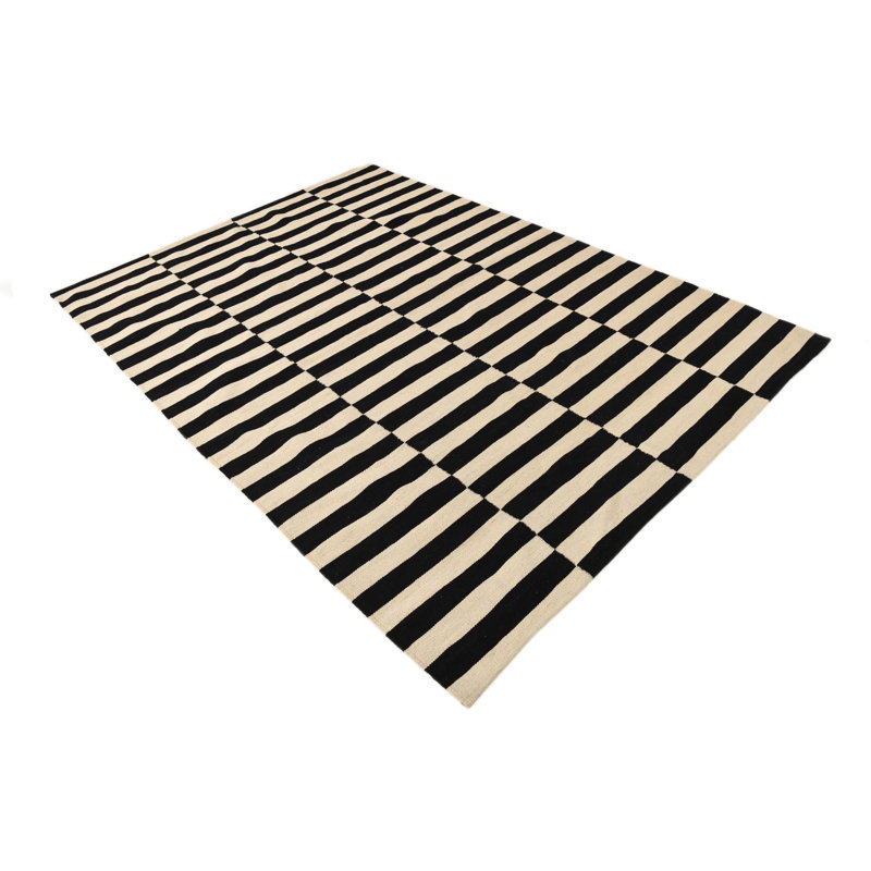Tapis noir et blanc Orta