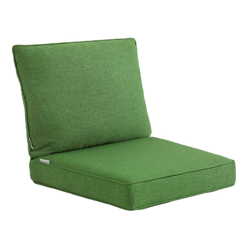 Jakailyn Outdoor 4.8'' Seat / Back Cushion Set, Grass Green