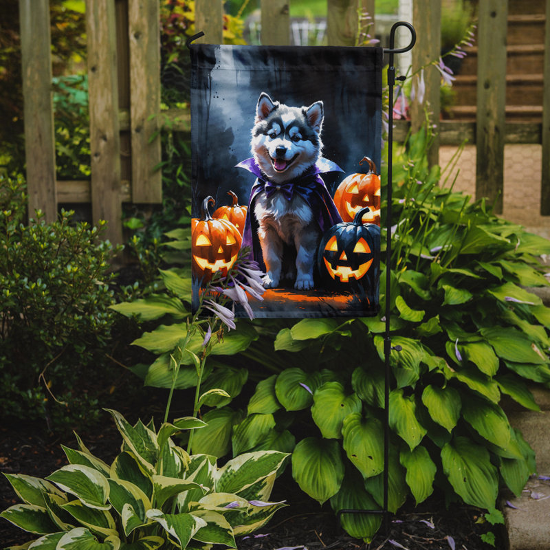 Drapeau de jardin chiot Halloween, Malamute d'Alaska