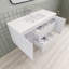 Meuble-lavabo de salle de bain moderne flottant 48 po Alcester Ivy Bronx-139811594