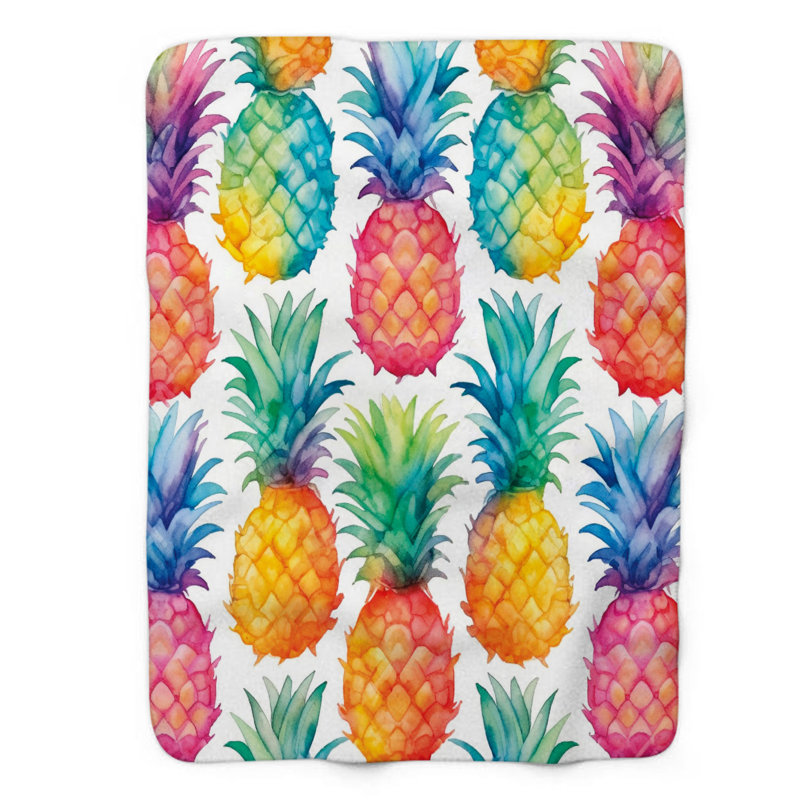 Aloha Medley - Couverture sherpa de qualité supérieure 1 pièce, L 50 po x L 60 po