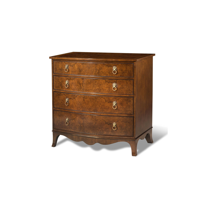 Commode d'appoint Bowfront, Noyer à nœuds