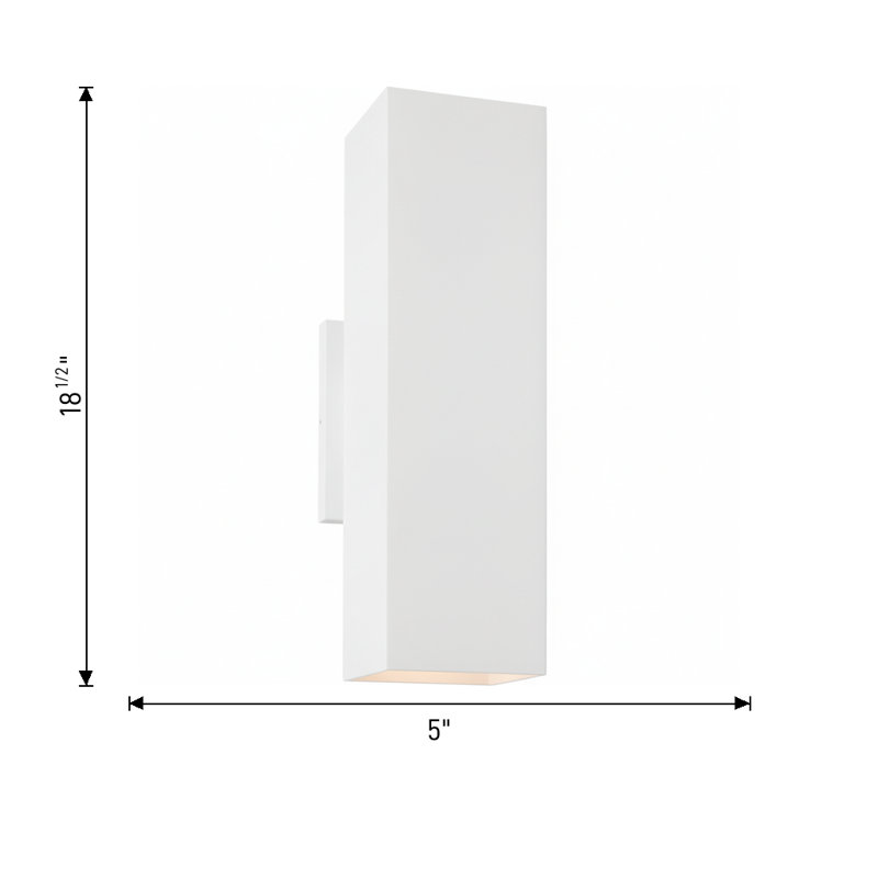 Lanterne murale à deux lumières Rookwood Arreguin, H 18,5 po x l 5 po x P 7,75 po