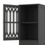 Grande armoire de rangement, armoire de rangement autoportante avec 2 portes, un tiroir, une porte en acrylique et une tablette réglable-400774013