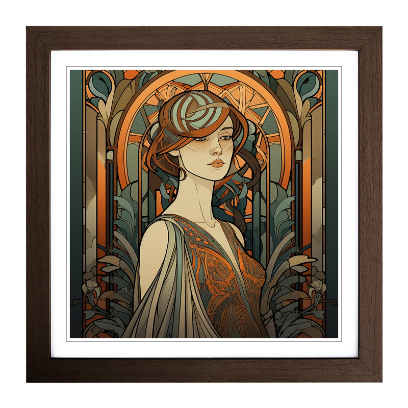 Single Picture Frame Print on Wood, Walnut