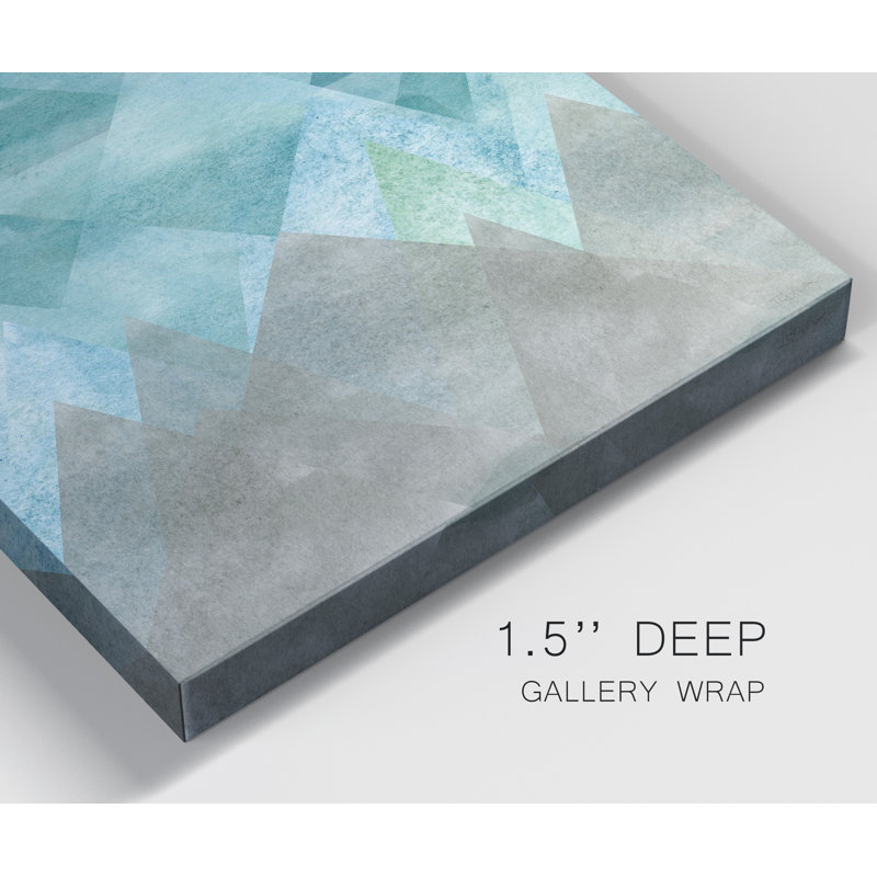 Triangle de montagne - impression sur toile tendue, H 16 po x l 16 po x P 1 po
