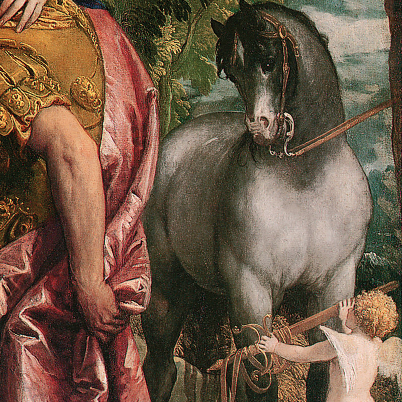 «Venus and Mars United» par Love, 1570 par Paolo Veronese, reproduction d'art encadrée, H 37,25 po x l 30,25 po x P 1,875 po