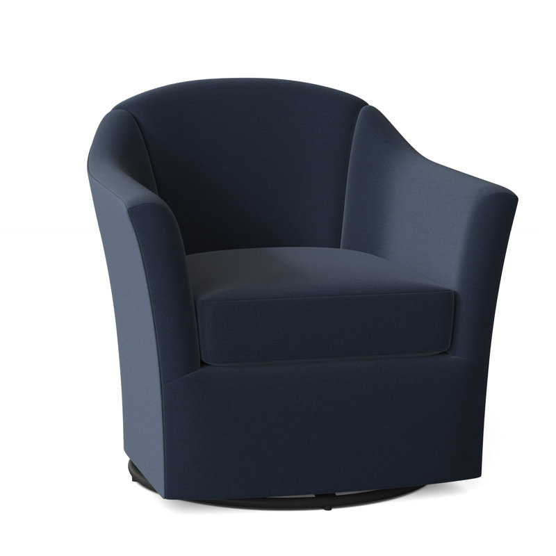 Fauteuil demi-tonneau pivotant de 33,5 po Barry, Indigo 8789
