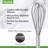 Tovolo Mini Whisk with Silicone-Coated Wires for Small Bowls and Non-Stick Cookware, Charcoal-97921020