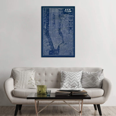 " Blueprint Map New York " by Sue Schlabach