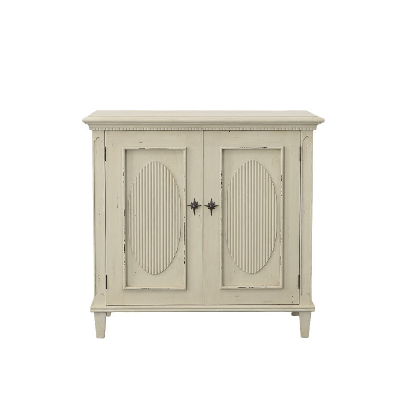 Armoire d'appoint en bois massif 2 portes Biyank