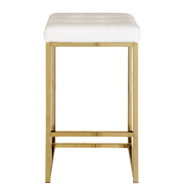 Tabouret de comptoir à tuyaux, Blanc