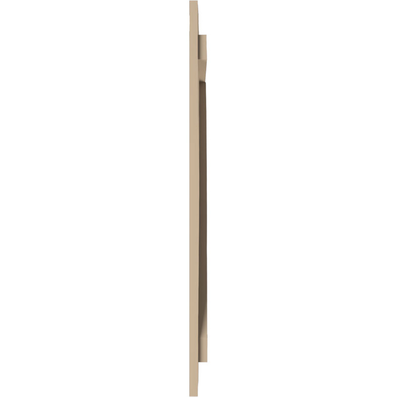 Primed Tan 28" Rustic Faux Wood Board-n-Batten Shutters