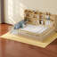 Lit double avec rangement, lit Montessori en pin, chambre d'enfant moderne et rustique-503052207