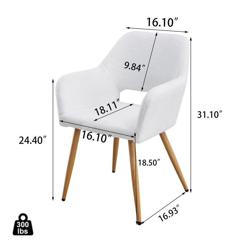 Chaise de salle à manger Outten, Blanc