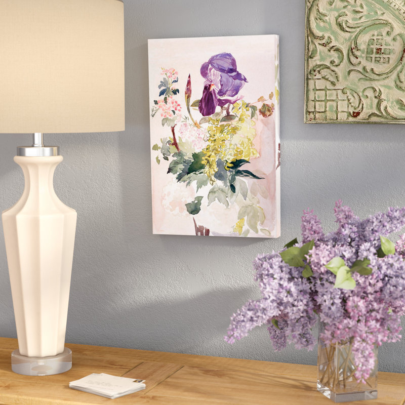 «Flower Room with Iris, Laburnum, and Geranium» par Edward Manet, impression, H 26 po x l 18 po x P 1,5 po, Toile