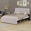 Lit plateforme tapissier avec lit gigogne-967648391