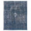 Tapis bleu marine en laine noué à la main de conception unique 9 pi 4 po x 12 pi 5 po New Age