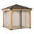 Sunjoy Universal Mosquito Netting for Wood Framed Gazebos, 4-Panel Screen Walls for Outdoor Patio with Zipper (Mosquito Net Only)-55879923