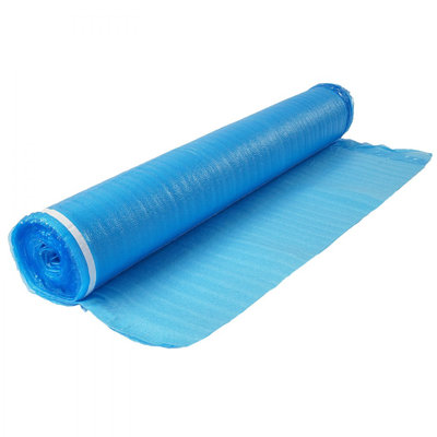 Floor Underlayment 600 sq ft 2mm 3-in-1 Vapor Barrier for Laminate Blue
