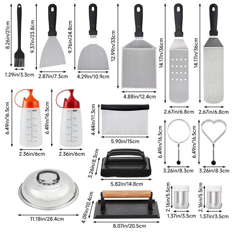Stainless Steel Grilling Tool Set