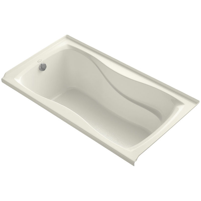 Baignoire de trempage à chute 60" x 32" Hourglass, Amande
