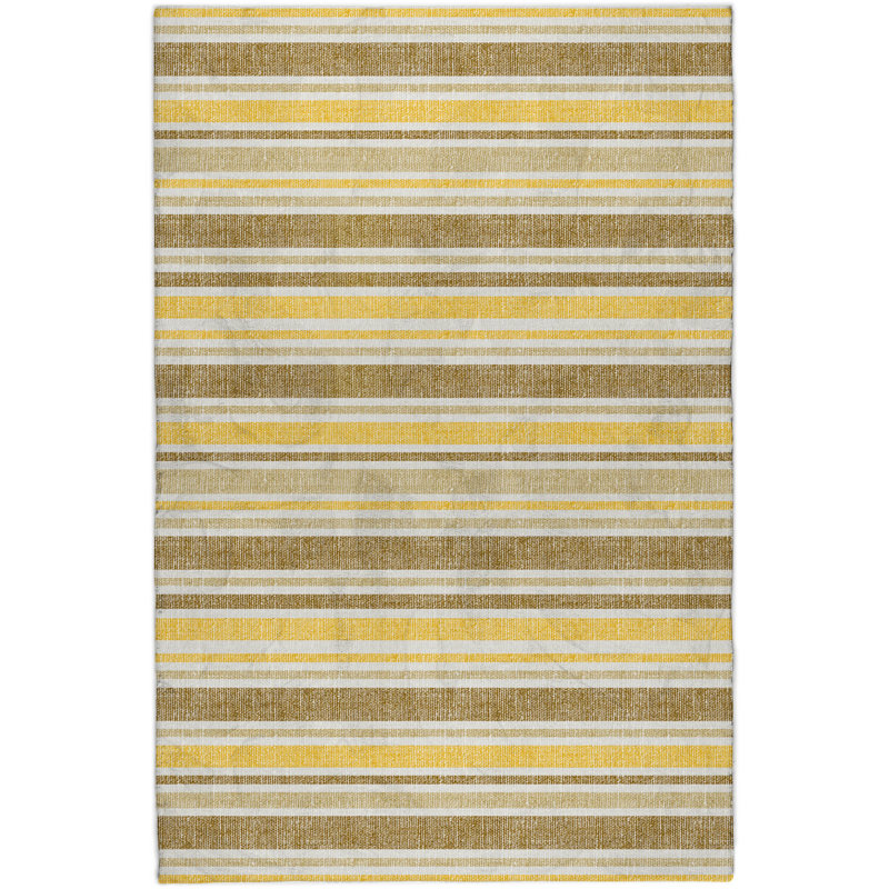 Premium Machine Washable Dream Shag ADS531 Striped Rug, Mocha, 10' x 14'