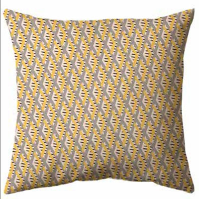 Banker Geometric Square Cushion