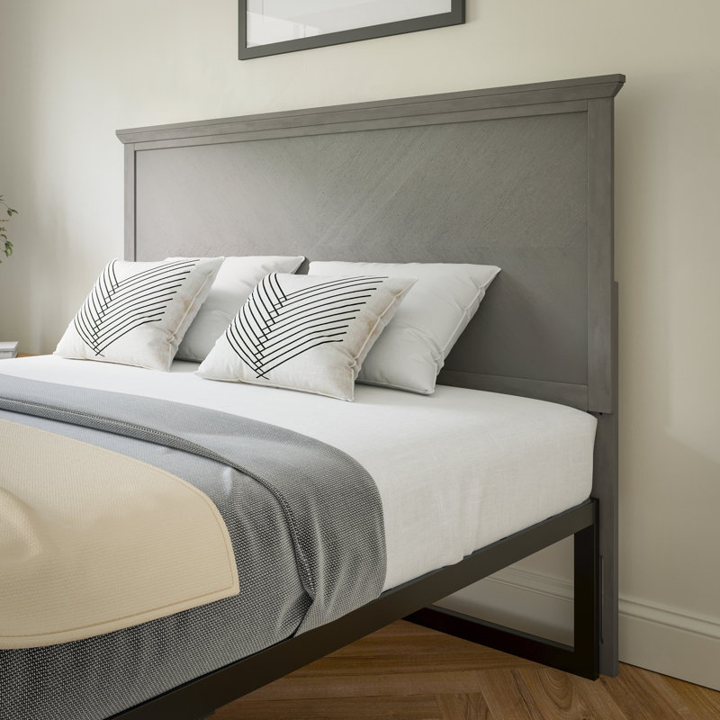 Tête de lit ajustable Culbert Herring, Gris délavé, Grand