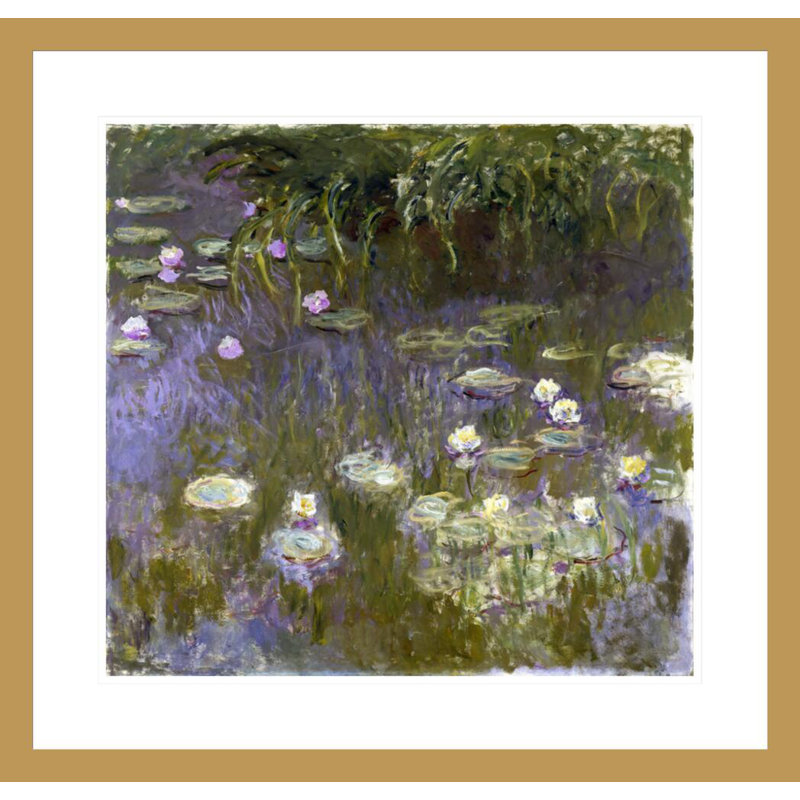 Nymphéas par Claude Monet - Impression sur toile, H 23,5 po x l 24,62 po