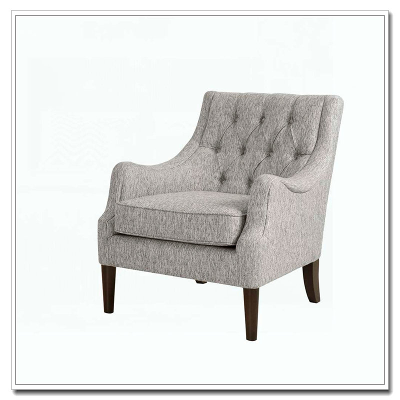 Fauteuil d'appoint capitonné, Gris