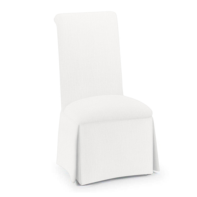 Gina Upholstered Dining Chair, Snow Polyester