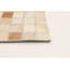 Tapis beige / brun en cuir de vache à carreaux Arundell